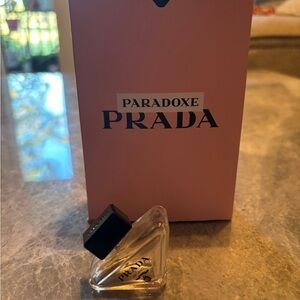 Prada Paradoxe Fragrance with Black Cap and Pink Box